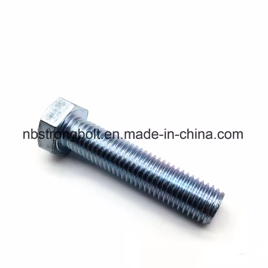 DIN933 M8 Hex Bolt with Zinc Plated