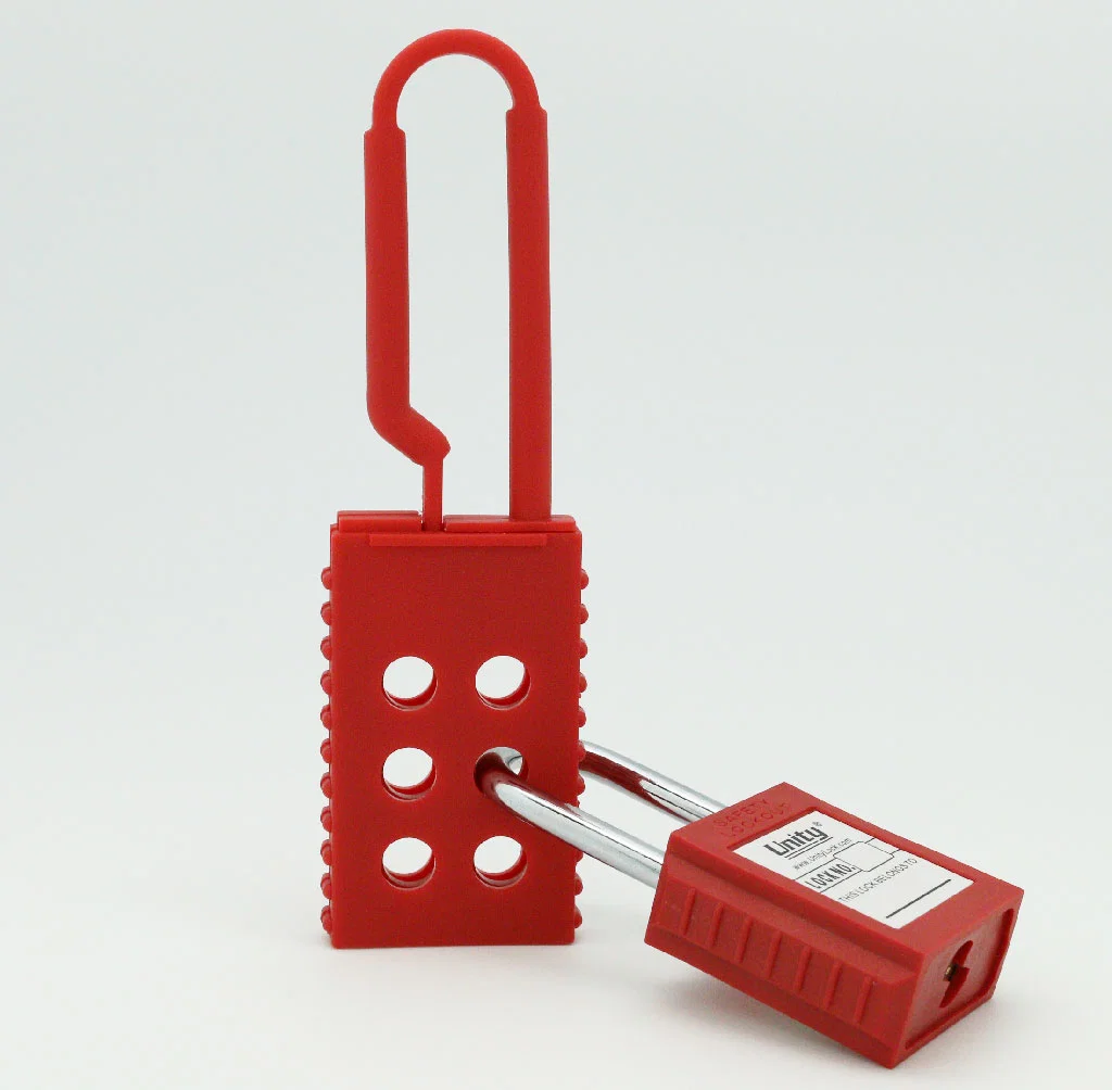 Safety Series Red Lockout Hasps with Spark-Proof Nylon Construction