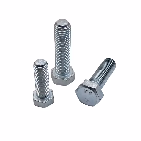 DIN933 M8 Hex Bolt with Zinc Plated