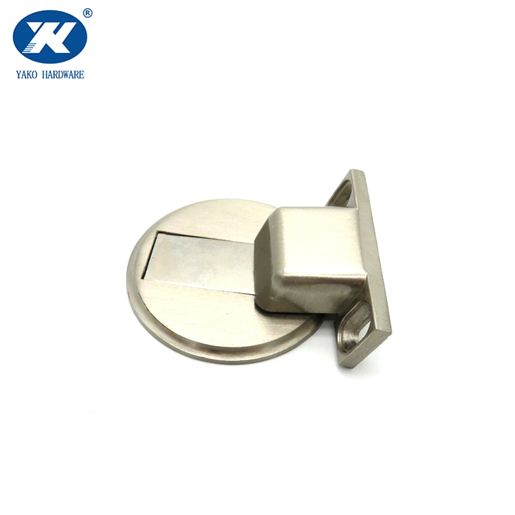 Stainless Steel or Zinc Alloy Door Stop Floor Mounted Strong Magnetic Door Stopper