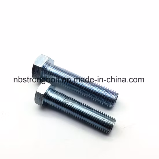 DIN933 M8 Hex Bolt with Zinc Plated