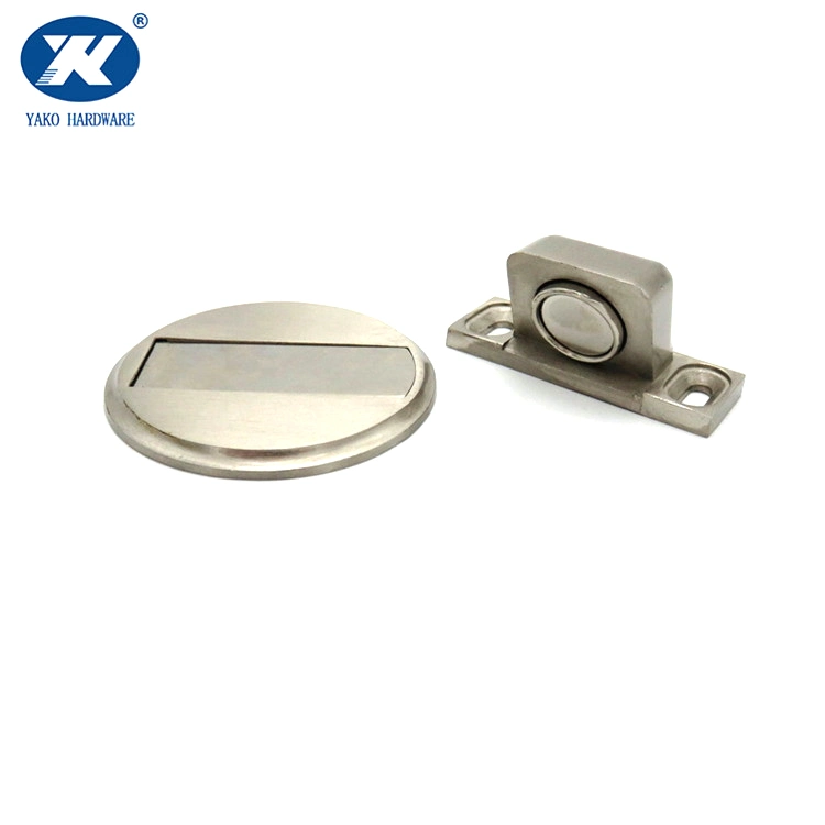 Stainless Steel or Zinc Alloy Door Stop Floor Mounted Strong Magnetic Door Stopper